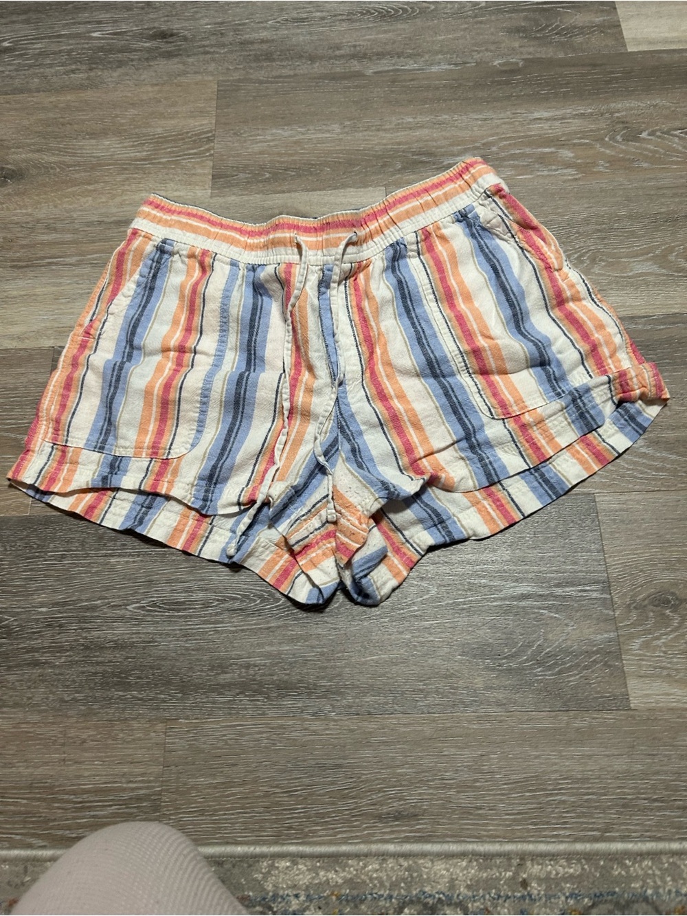 Gap Striped Linen Drawstring Shorts